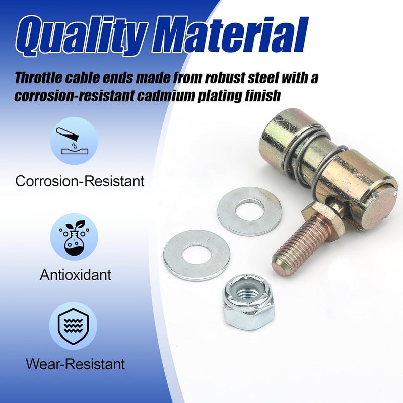 GGTE Throttle Disconnect, Quick Release Ball Joint, 1/4-28 in Female Thread, Throttle Cable Ball End, Steel Carburetor Linkages - Image 4